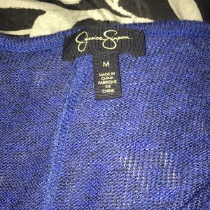 Jessica Simpson Sweaters - Blue sweater with black lace Jessica Simpson Sweaters - Blue sweater with black lace